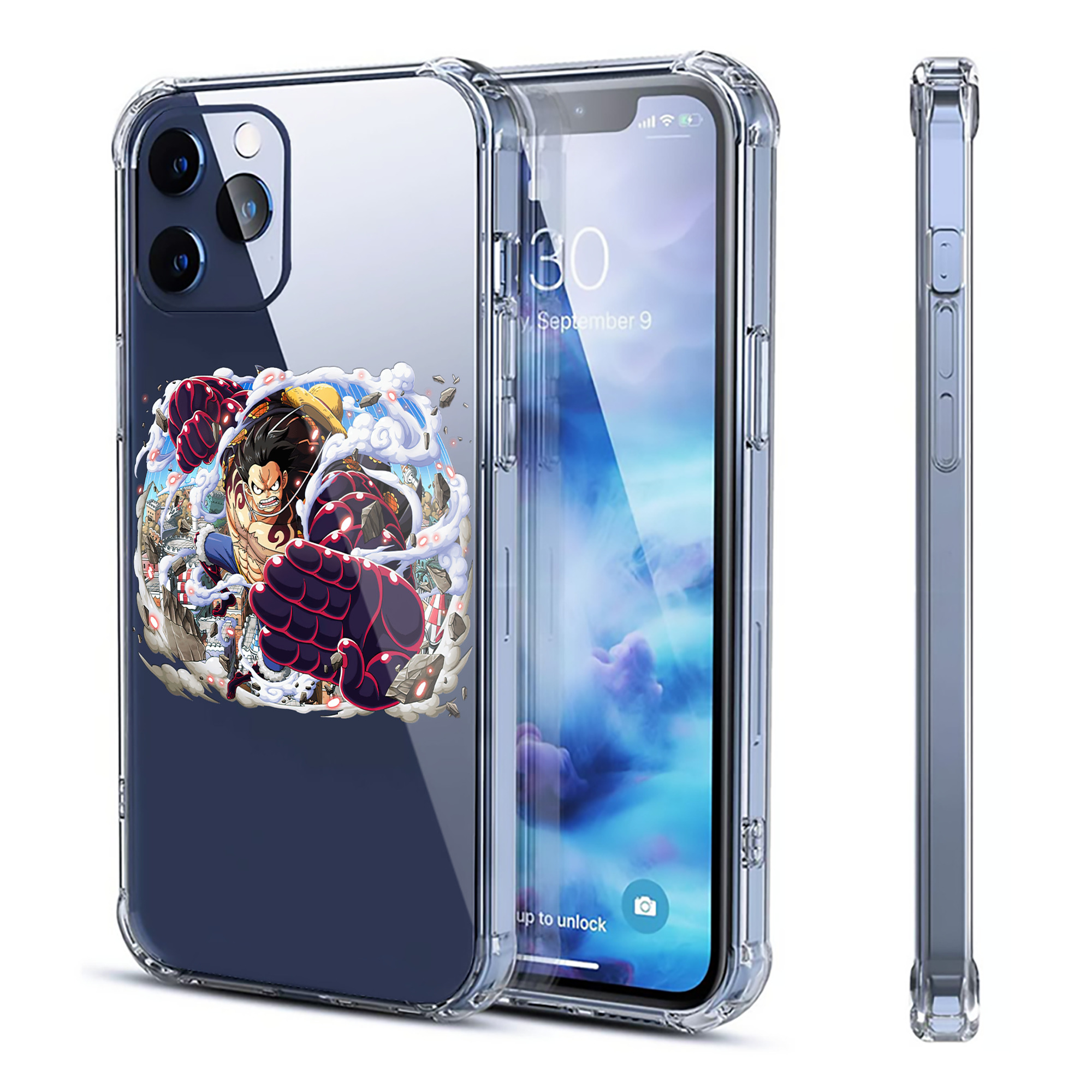 （画像用） ワンピース モンキー・D・ルフィ ONE PIECE Monkey D. Luffy 【iPhone 12シリーズ対応】透明スマホケース（クリアソフトケース）